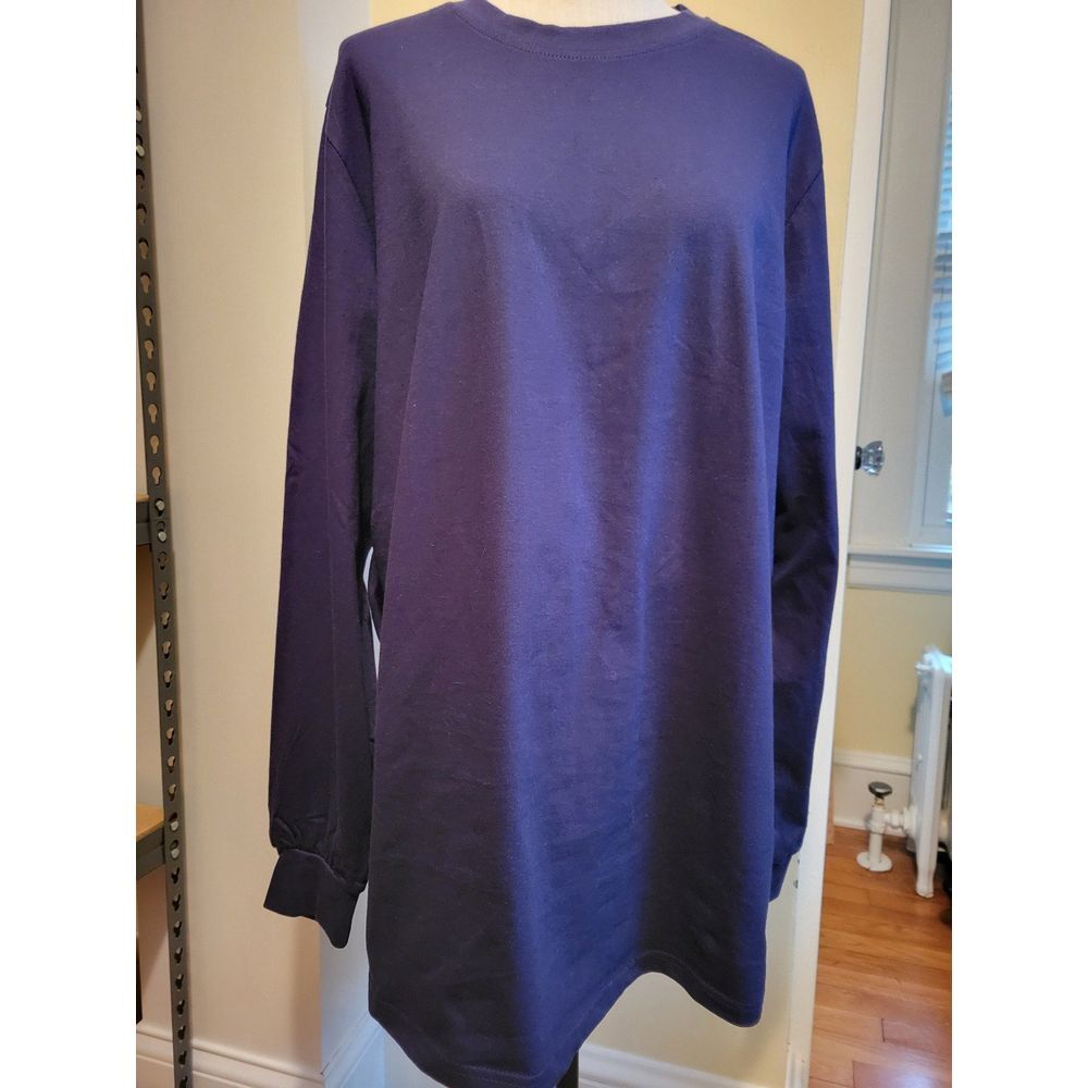 Boulder Creek Trading Company XL Cotton Navy Blue long‎ sleeve t-shirt RN88842
